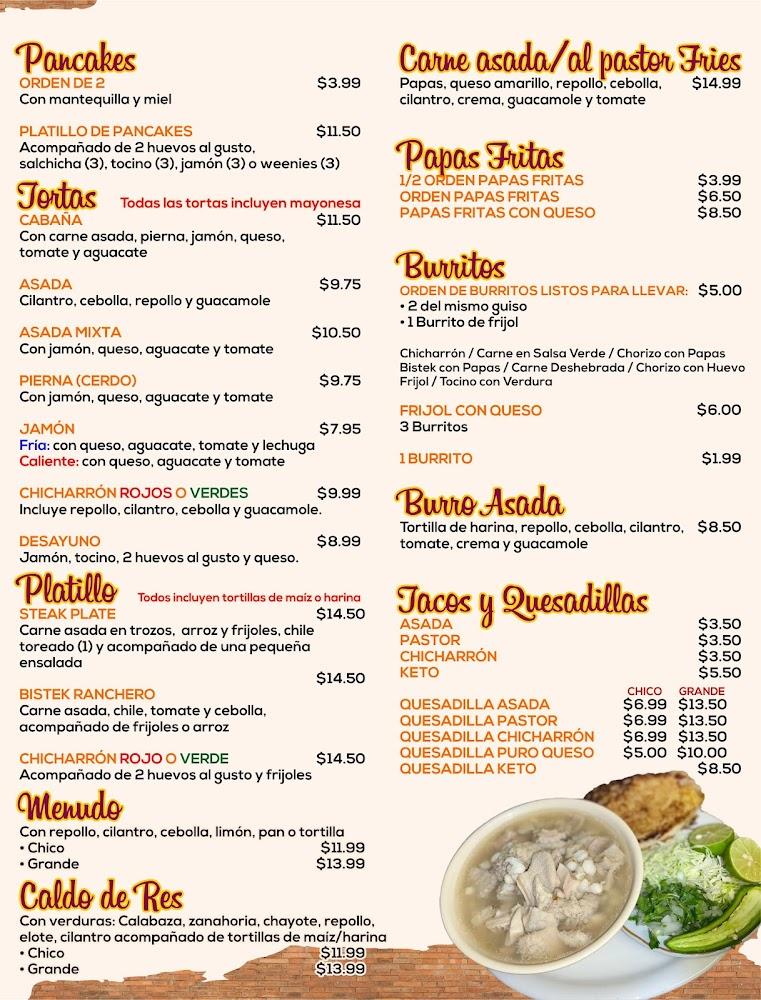 La cabaña breakfast and grill Menu image 4